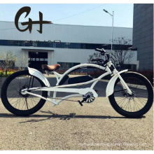 24inch 3.0 Tire 48V 17ah OEM/ODM 750W 28mph Single Speed Bafang Motor Display Chopper Electric Bicycle Beach Cruiser 2021